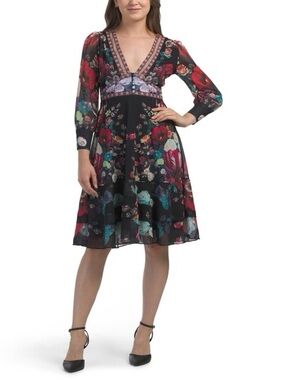 long sleeve striped midi dress for women Petal and Pup Women's Eliana Long Sleeve Midi Dress